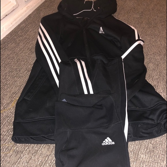 adidas leggings and jacket set